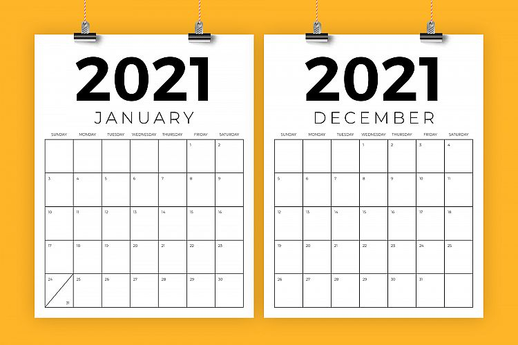 Vertical 8 5 X 11 Inch 2021 Calendar
