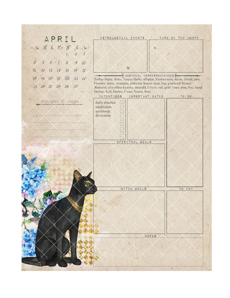 Witch Planner I 2021 Printable Witch Calendar Pagan Etsy 1
