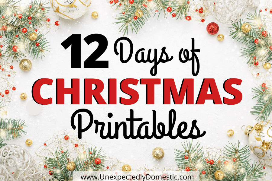 12 Days Of Christmas Printables 12 Days Of Christmas