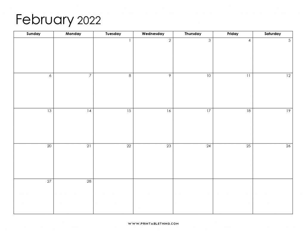 20 february 2022 calendar printable pdf us holidays