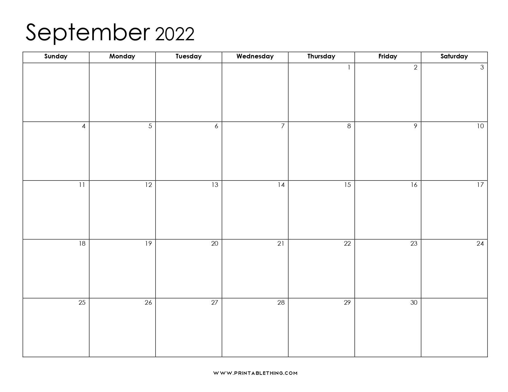 20 September 2022 Calendar Printable Pdf Us Holidays