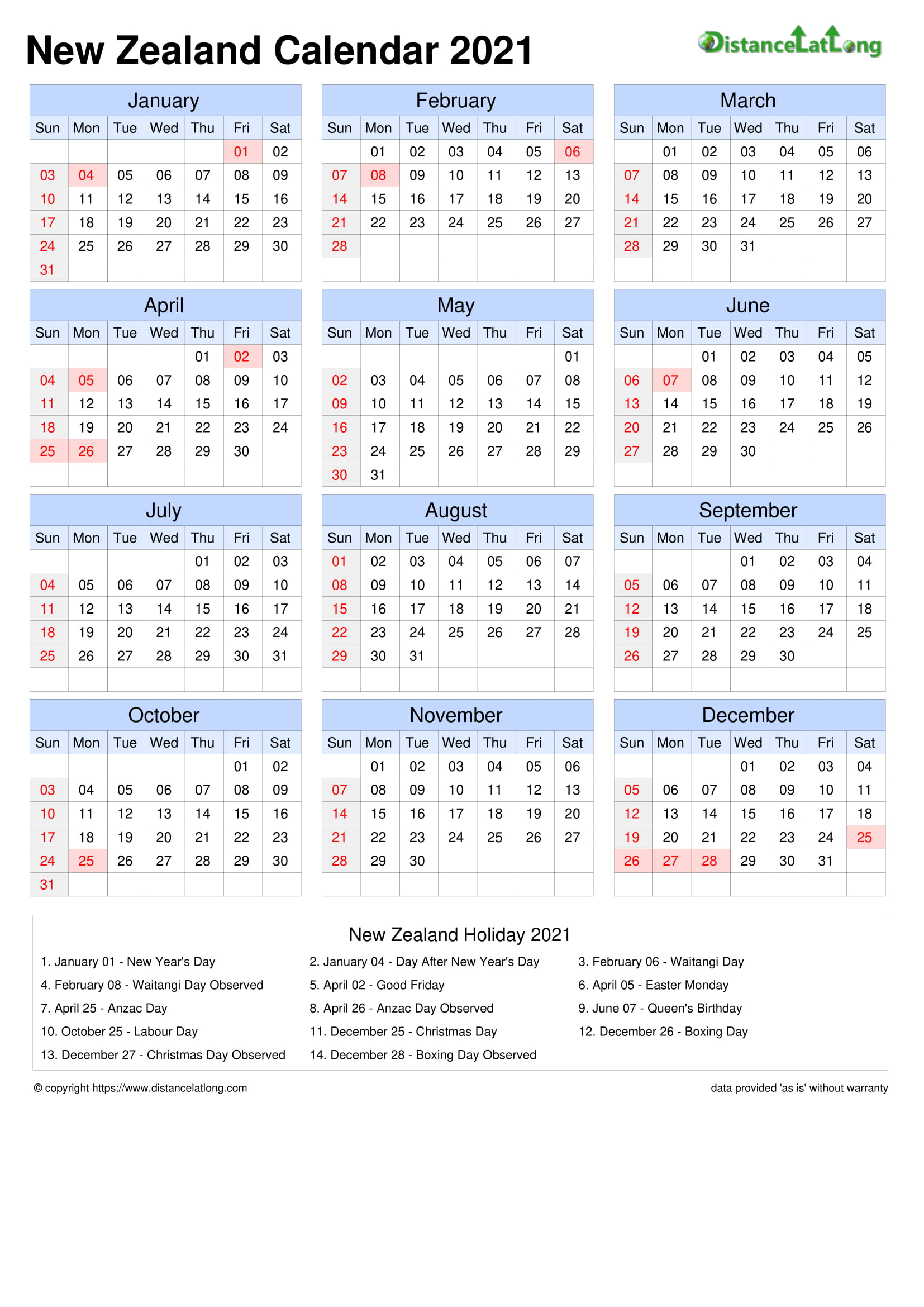 calendar horizontal grid sunday to saturday bank holiday