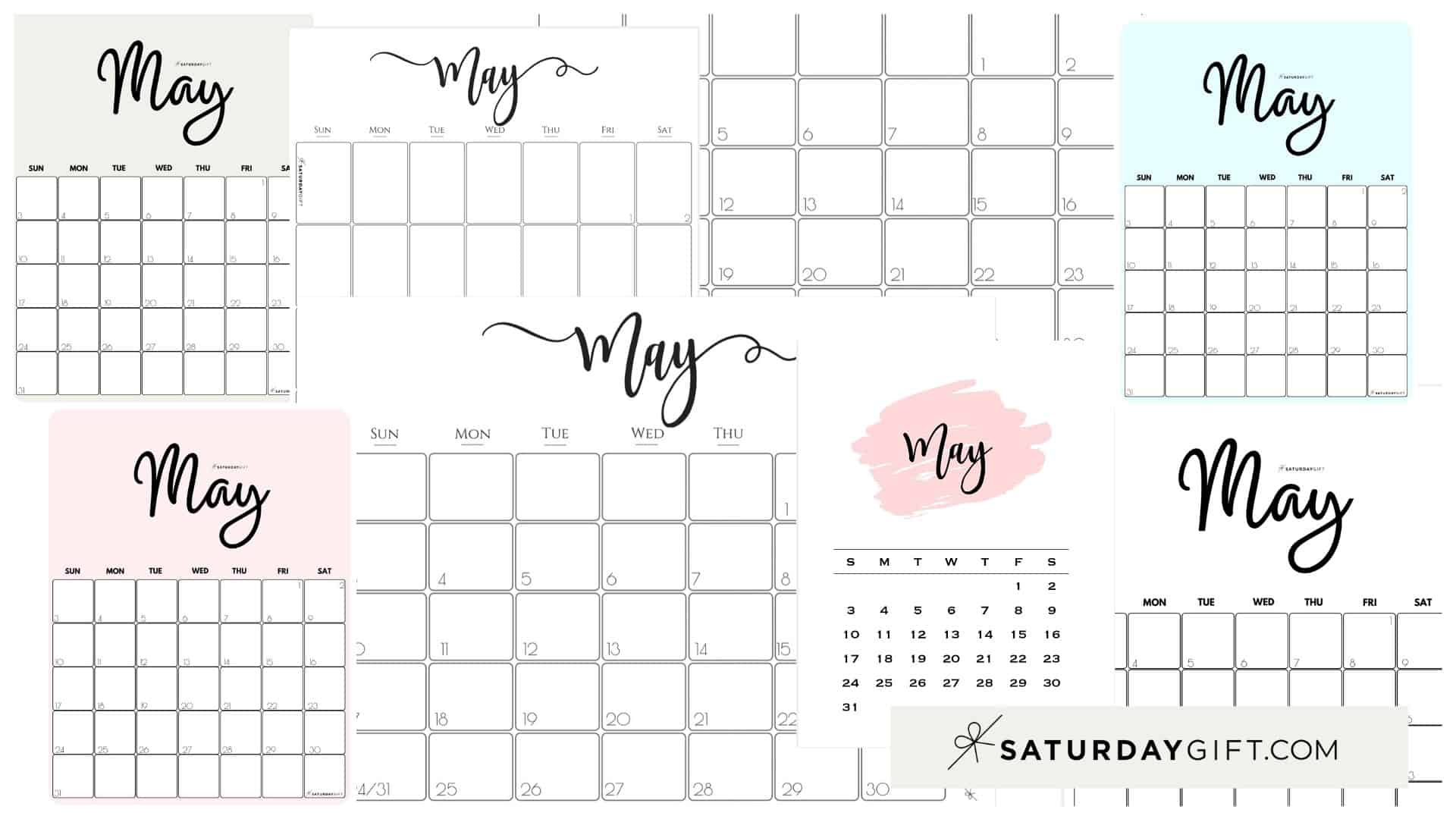 cute free printable may 2022 calendar saturdaygift
