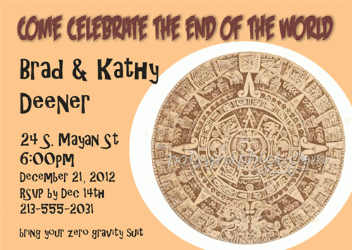 End Of World Mayan Calendar 2 Card Details 1