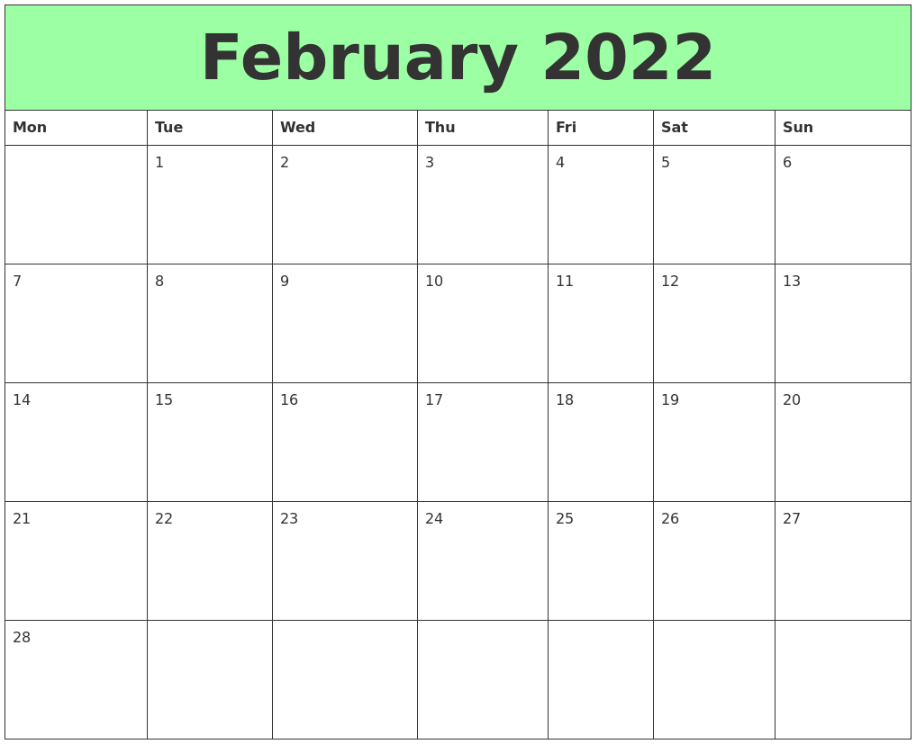 February 2022 Printable Calendars 1