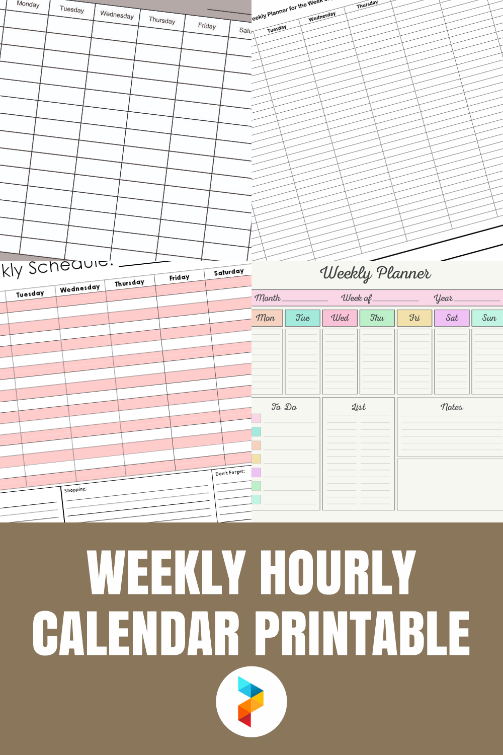 10 Best Weekly Hourly Calendar Printable Printablee 4