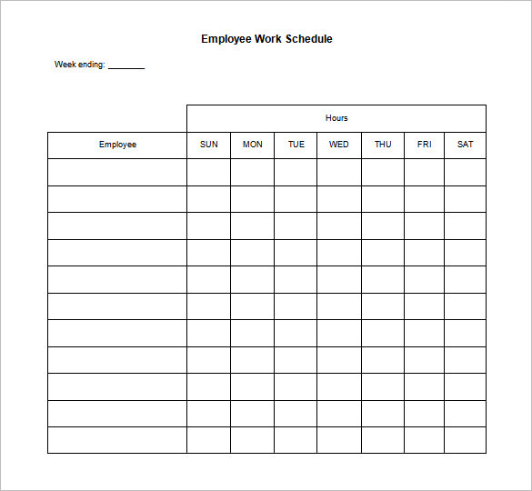 10 Daily Schedule Templates Printable Excel Word Pdf