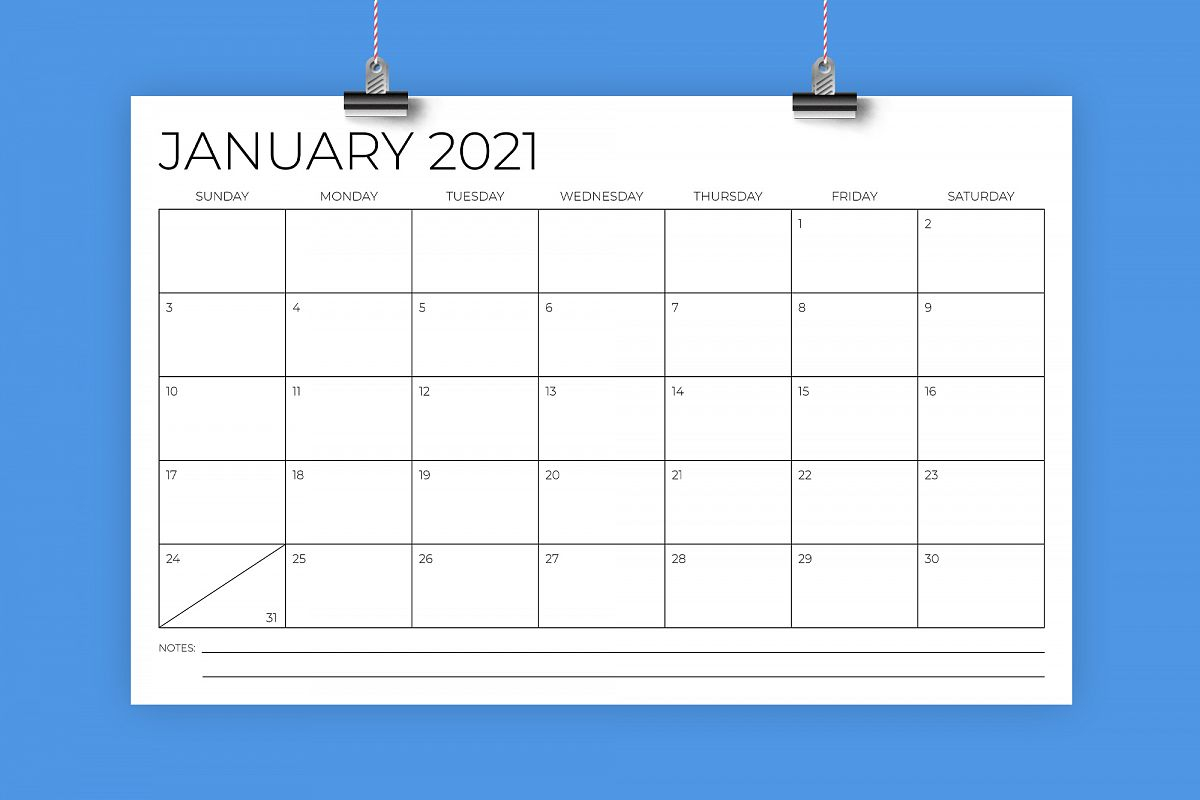 11 x 17 inch modern 2021 calendar 1