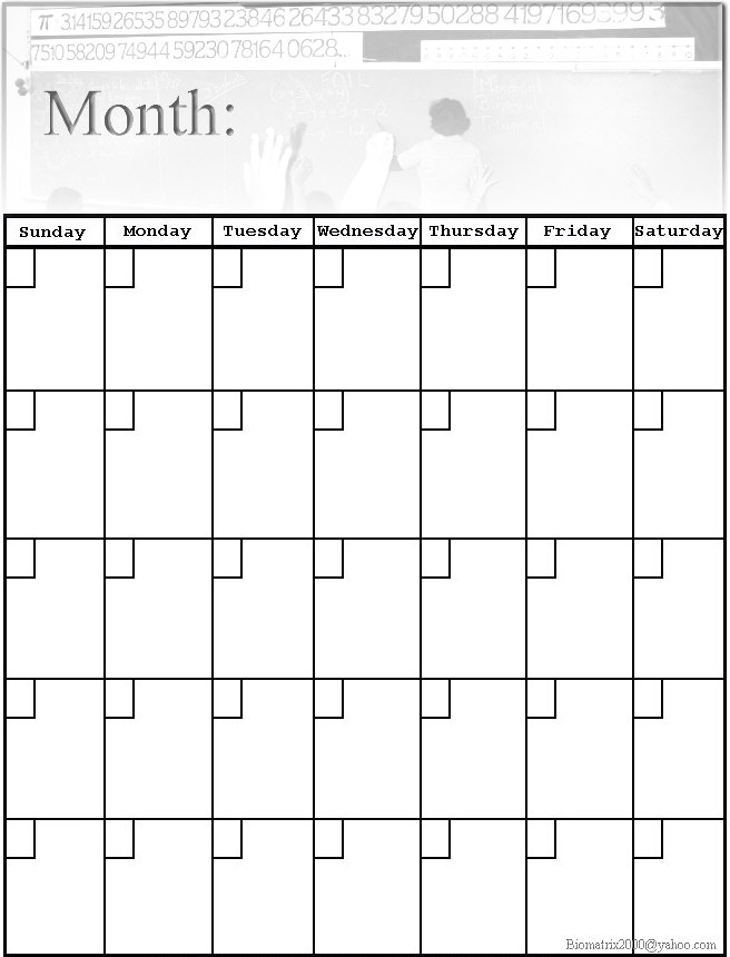 17 best images of worksheet calendar blank free blank