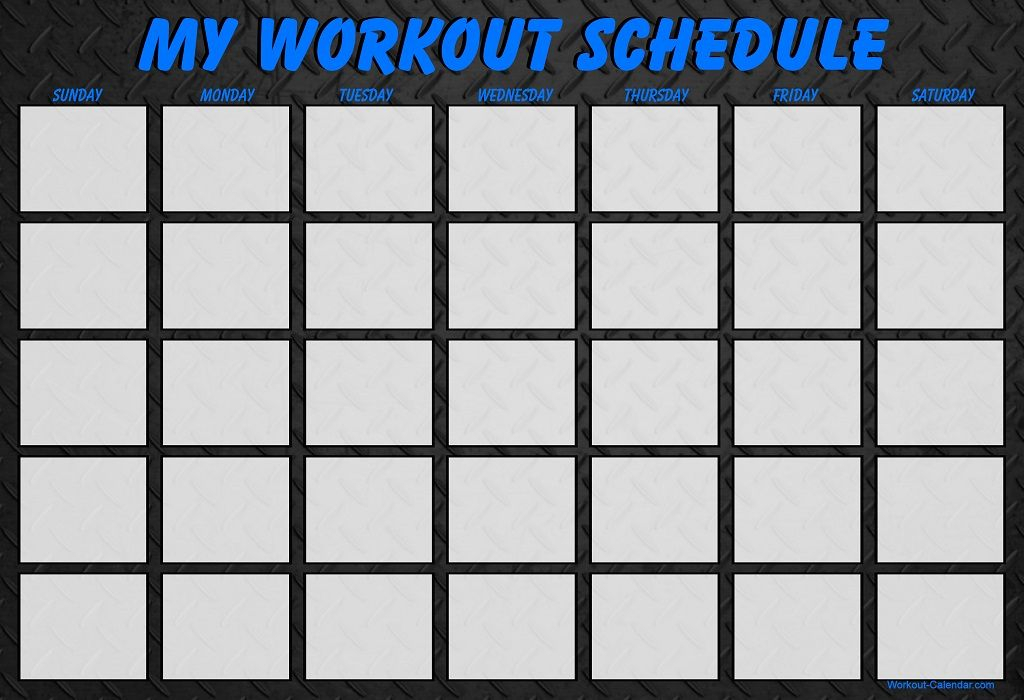 19 Utilitarian Workout Calendar Templates Kittybabylove 1