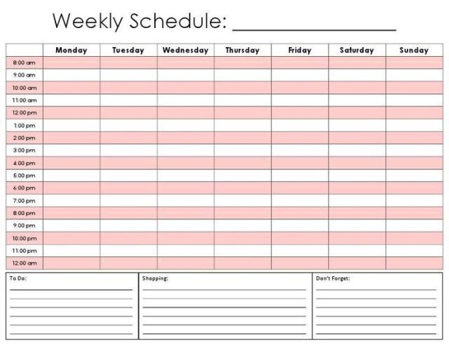 2 Day Weekly Schedule Template Word Learn All About 2 Day 1