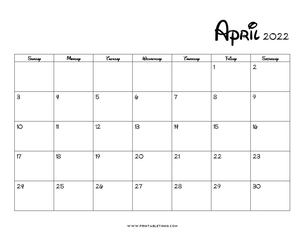 20 April 2022 Calendar Printable Pdf Us Holidays
