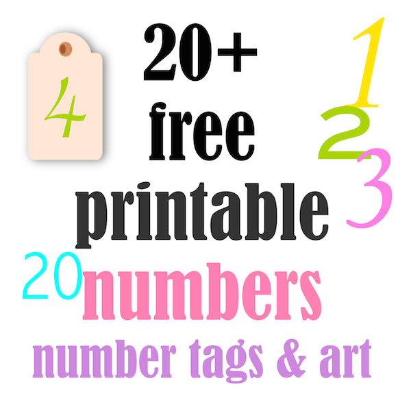 20 Free Printable Number Tags And Posters Ausdruckbare