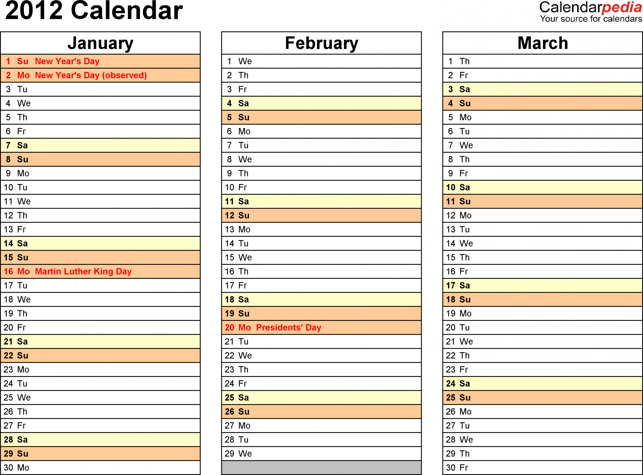 2012 Calendar Pdf 10 Free Printable Calendar Templates