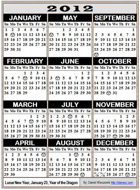 2012 Usa Japanese International Calendars