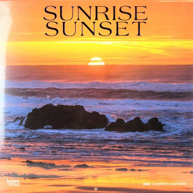 2020 Wall Calendar Sunrise Sunset Nature 12 X 12 Ebay