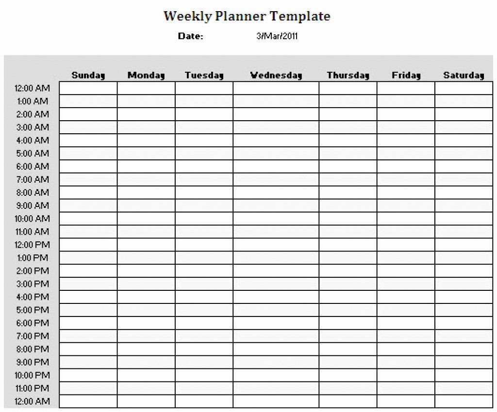 24 hour calendar template fresh daily schedule template
