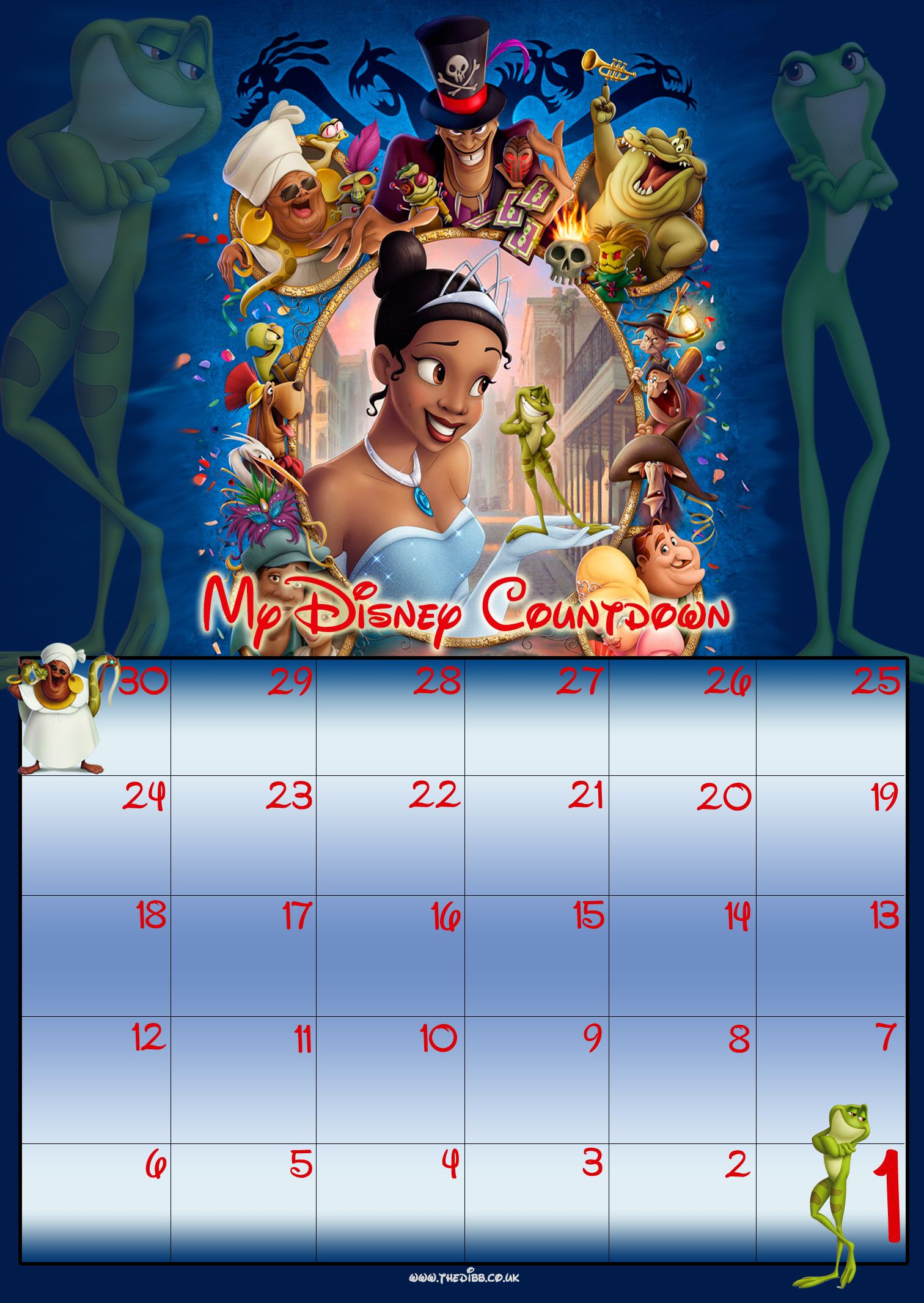 30 Day Disney Countdown Calendars Disney Countdown
