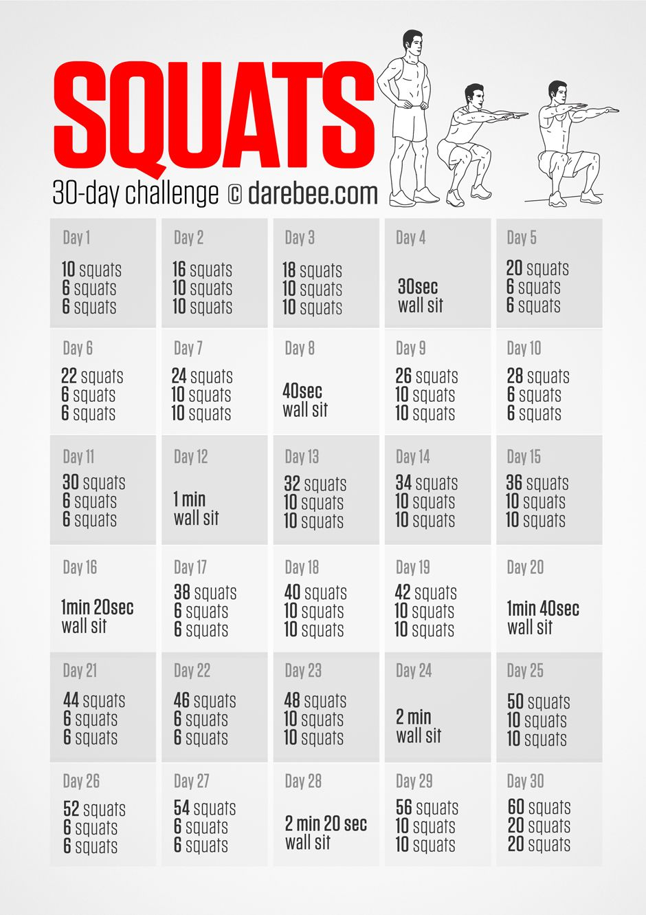 30 Day Home Workout Challenge Pdf Workoutwaper Co