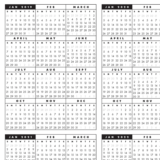 5 year calendar printable calendar templates