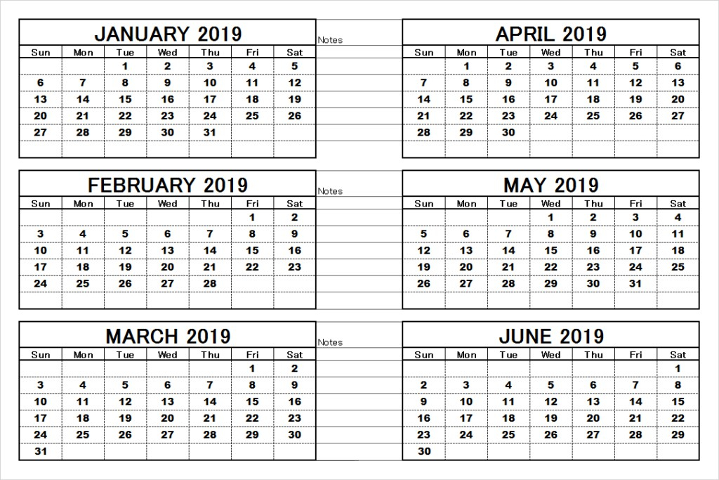 6 Month Printable Calendar Calendar 2021 1