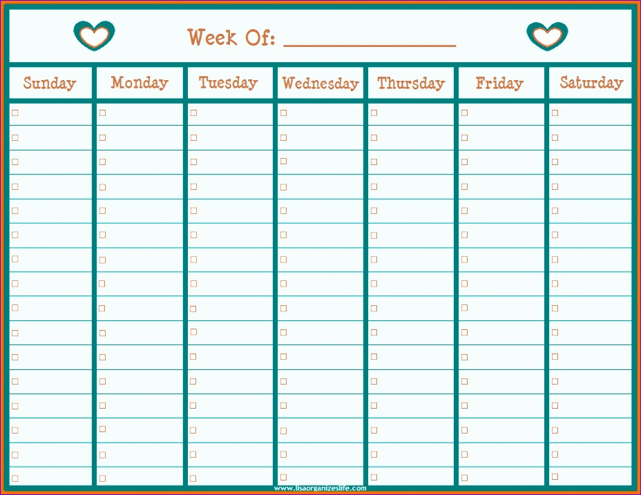 6 Planner Template Excel Excel Templates