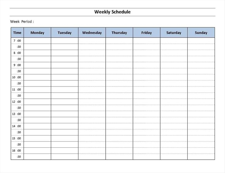 7 day a week calendar template template calendar 1