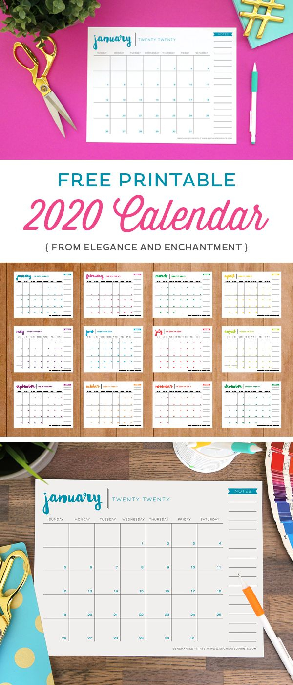 a free printable 2020 calendar download to help keep your life organized all year long this 8 5