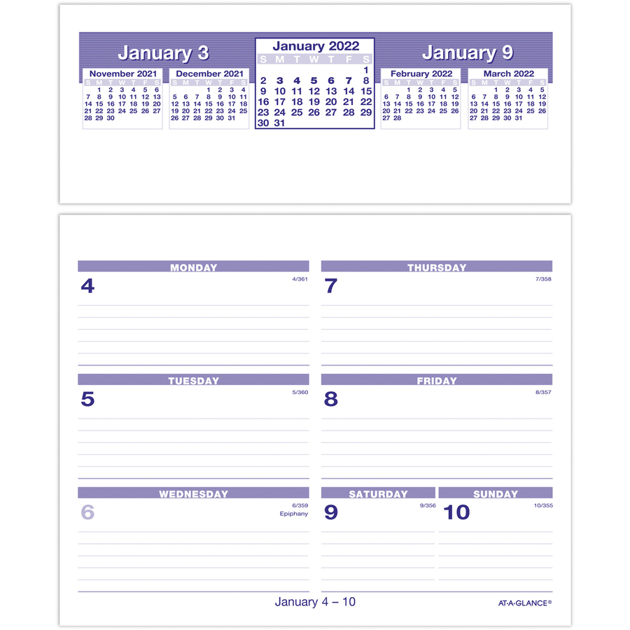 At A Glance Flip A Week Desk Calendar Refill Julian
