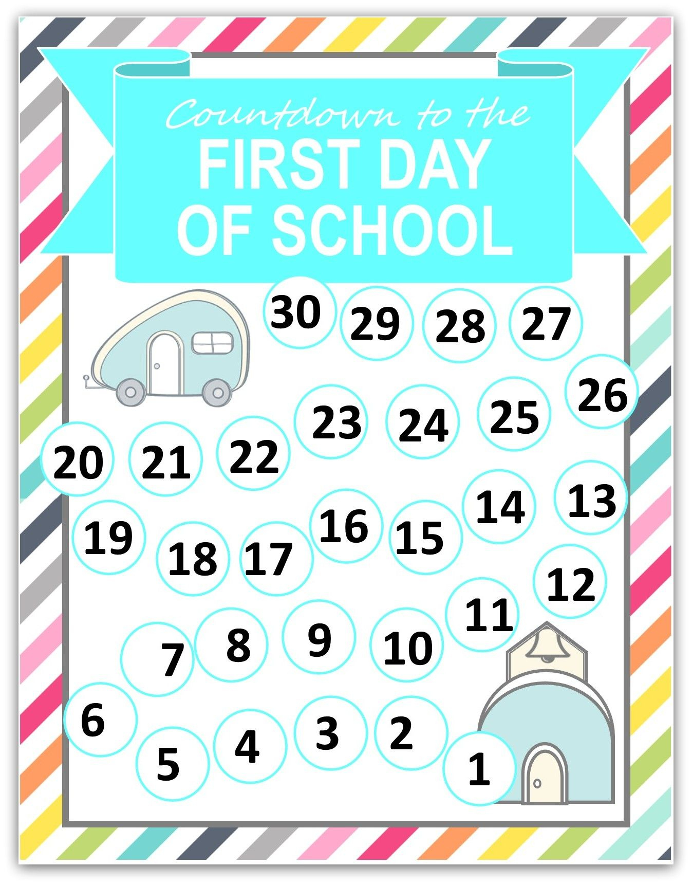 Back To School Countdown Printable School Countdown