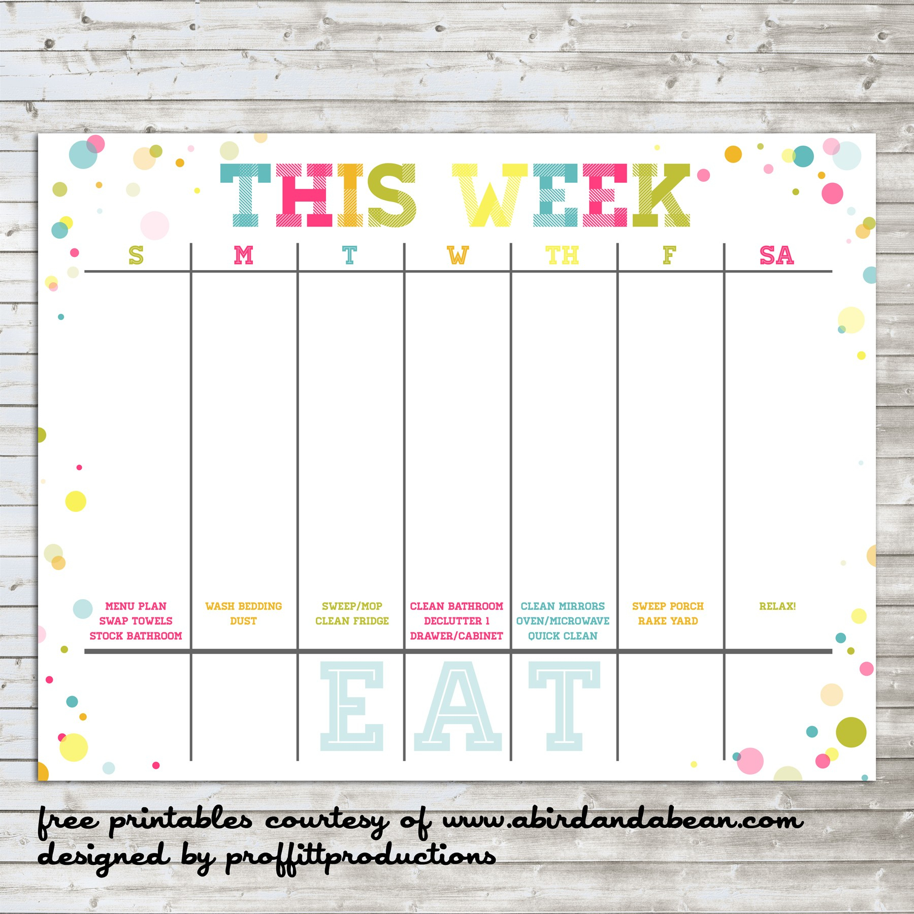 Best Of Weekly Printable Calendars Free Printable