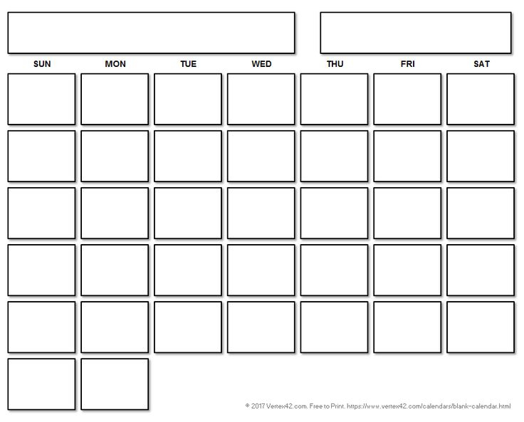 Blank Calendar Template Free Printable Calendars