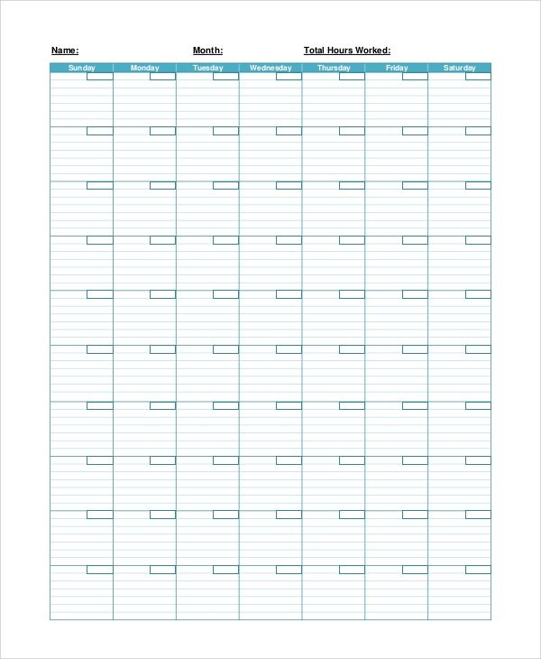 blank monthly calendar samples in 2020 blank monthly