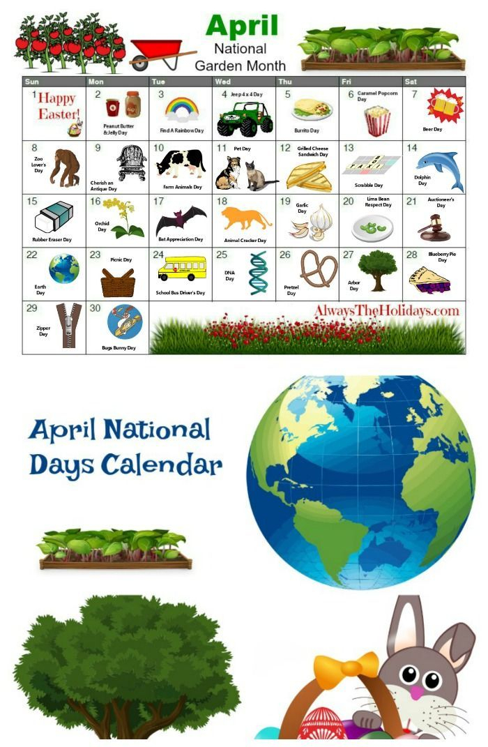 Calendar Of National Days In April With Images April