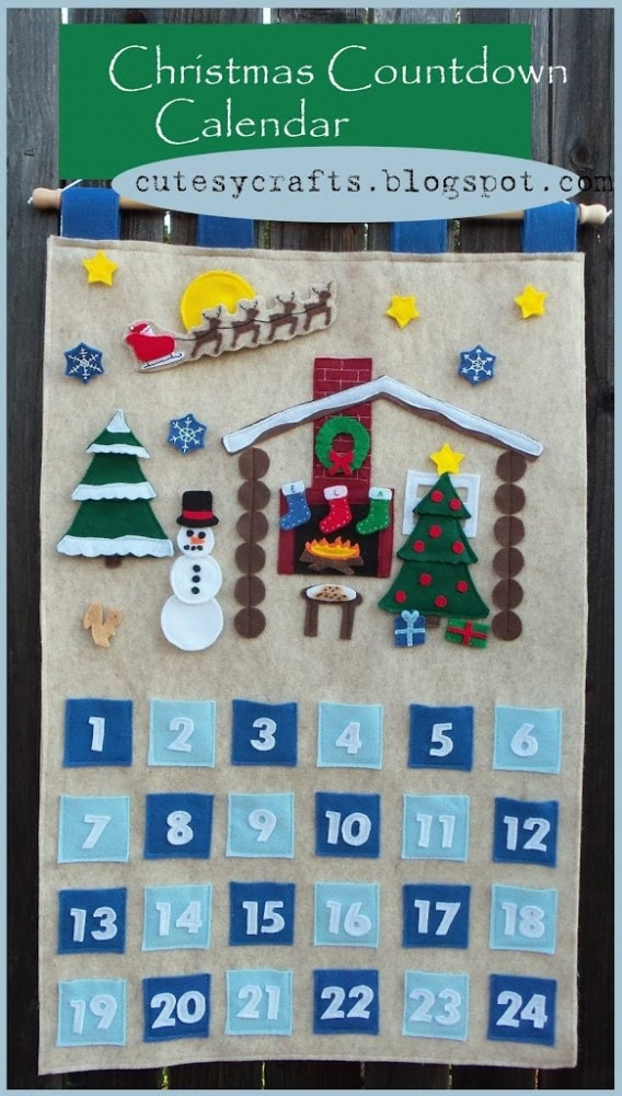 Christmas Countdown Calendar Cutesy Crafts