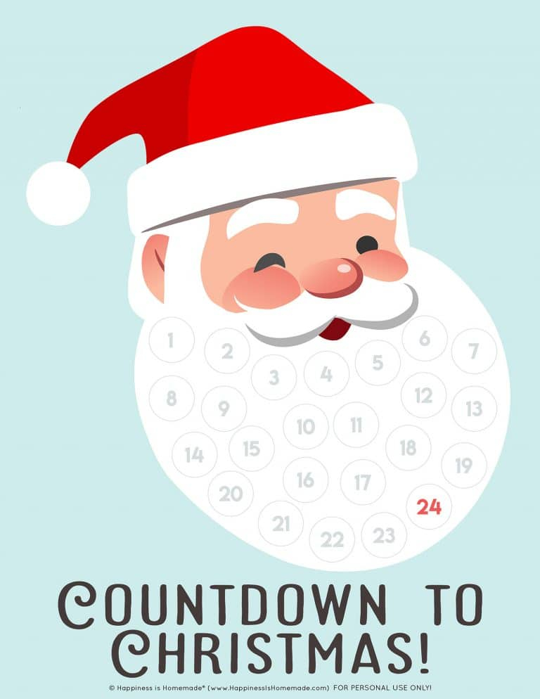 Christmas Countdown Calendar Get The Whole Family Ready
