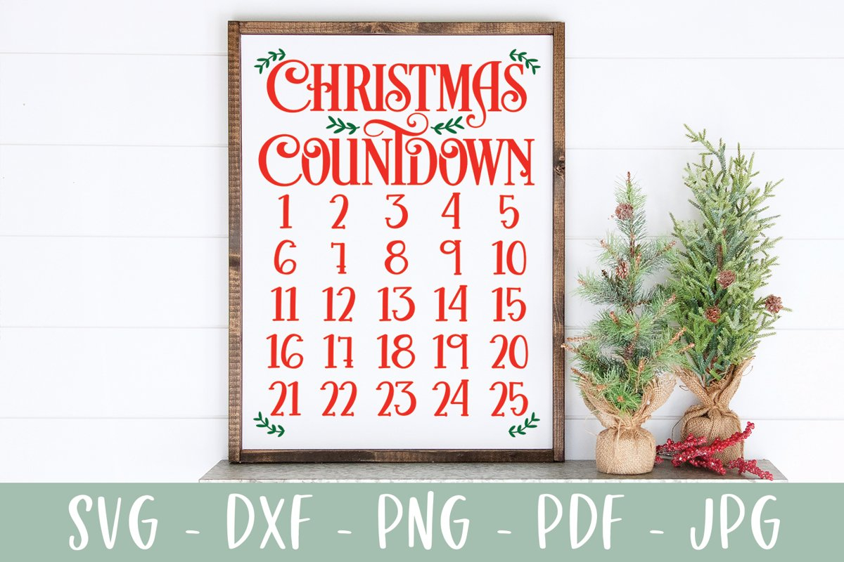 Christmas Countdown Calendar Svg Cut File