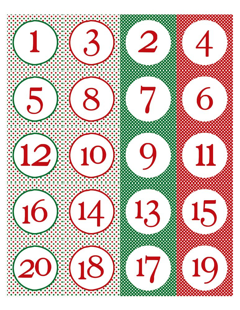 christmas countdown numbers advent calendar numbers