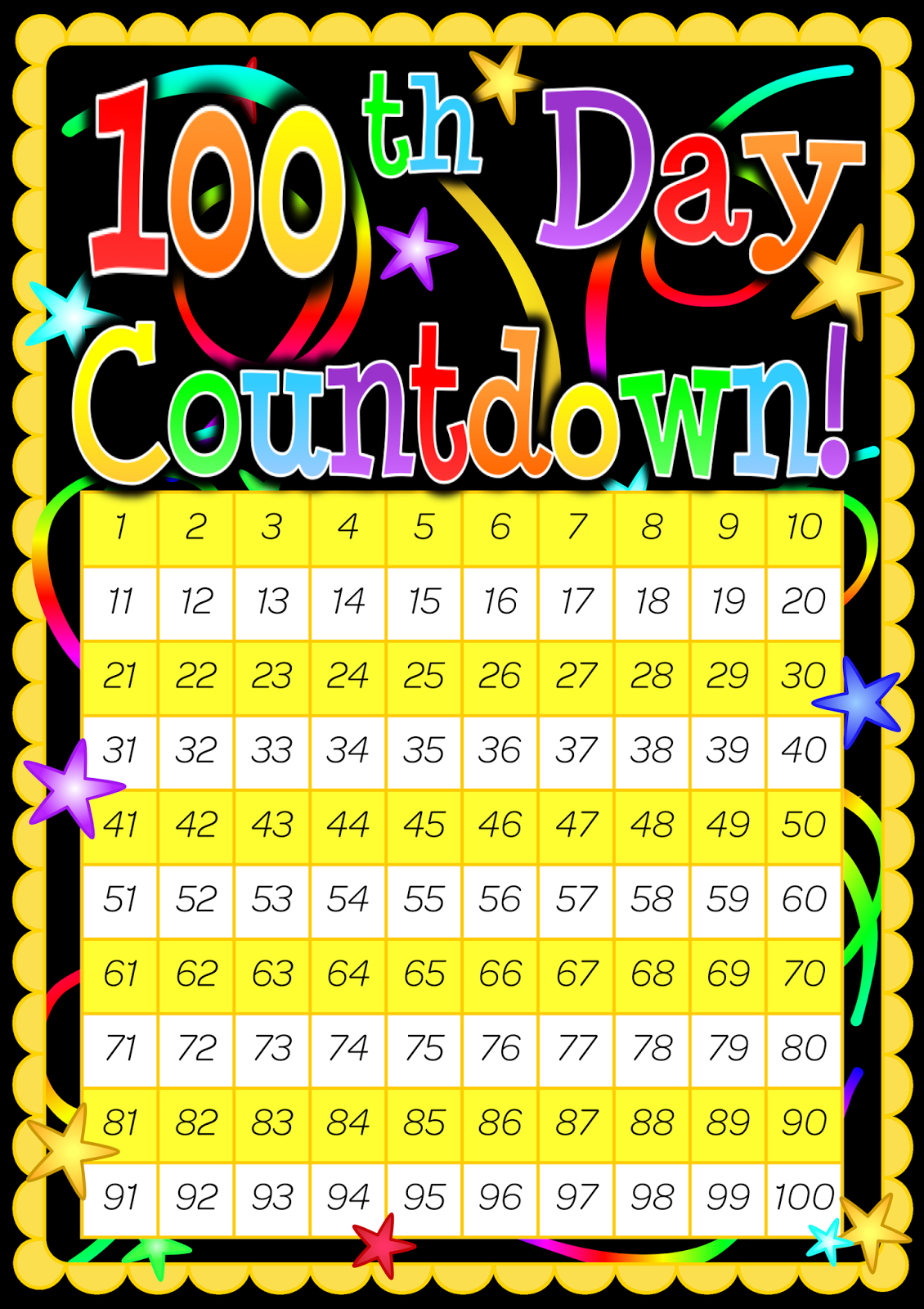 Classroom Treasures 100 Day Countdown