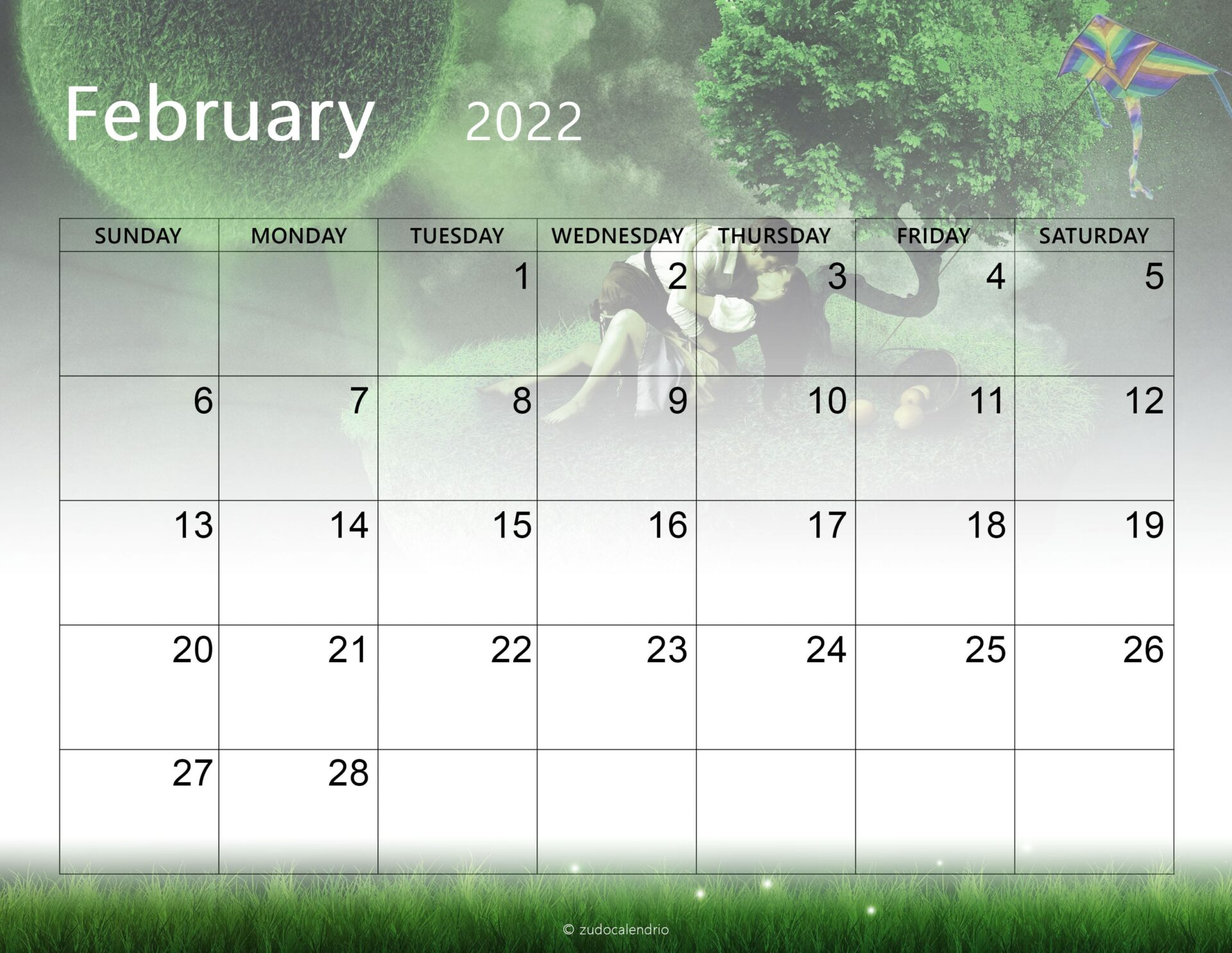Cute February 2022 Calendar Planner Printable Calendar Station