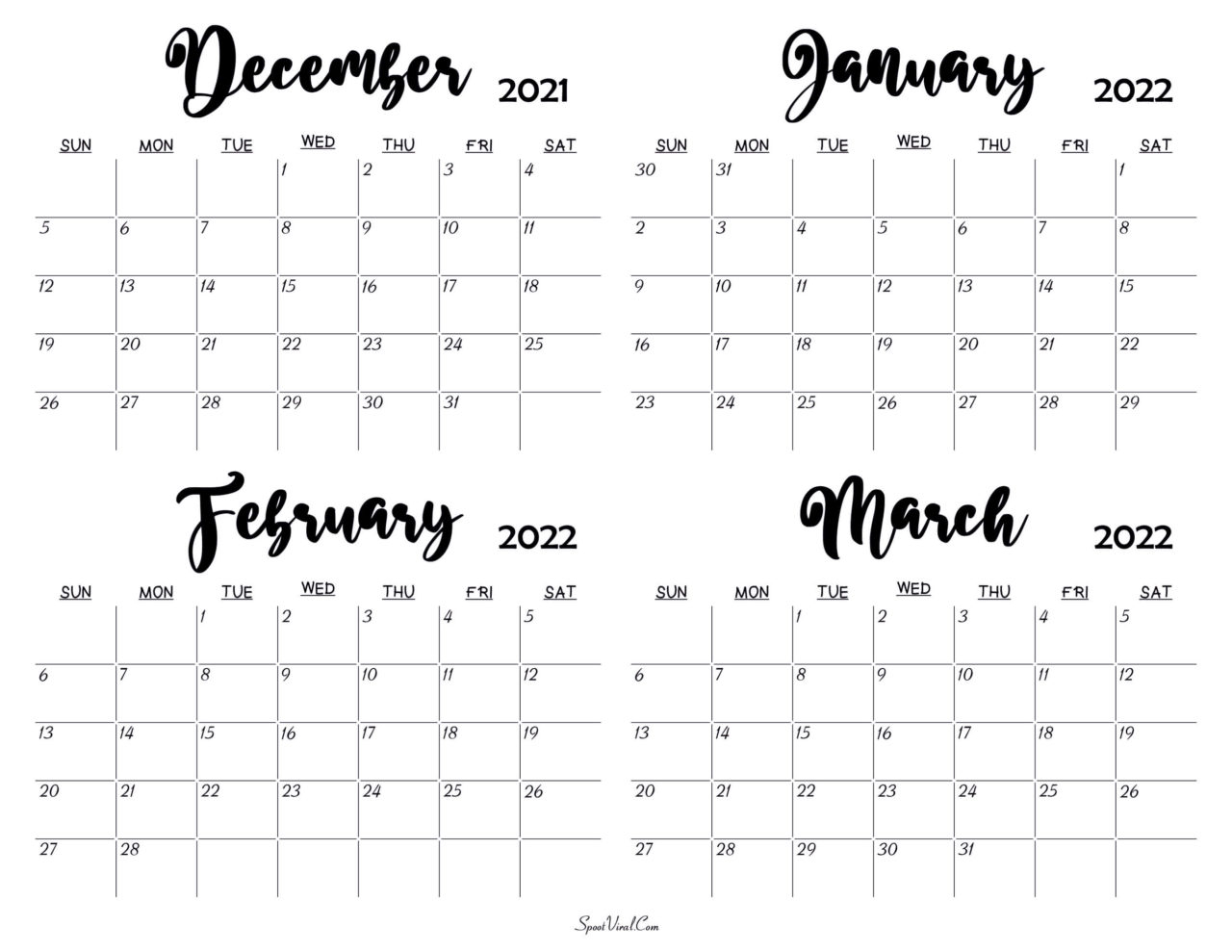 december 2021 to january 2022 calendar templates spootviral