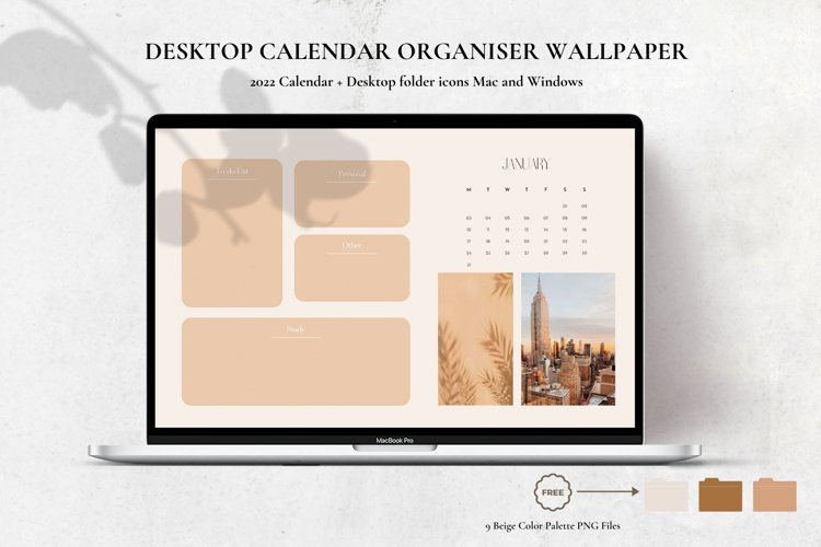 Desktop Wallpaper Organizer With Calendar 2022 12 Months