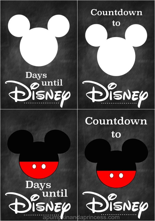 Disney Countdown Printable Disney Countdown Disney