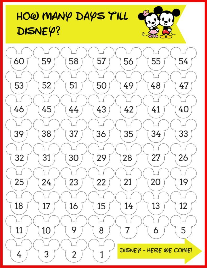 Disney Planning Printables Mickey Chatter Disney 1