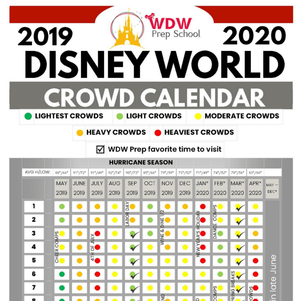 Disney World 2019 2020 Crowd Calendar Best Times To Go