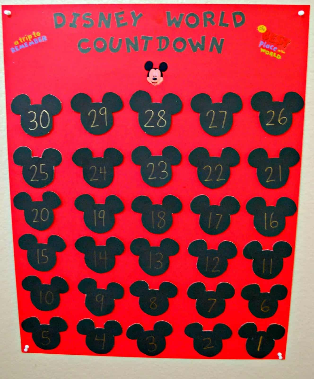 Disney World Countdown Calendar Mess For Less 1