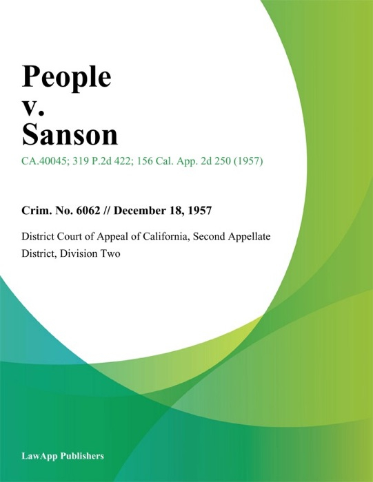 Download People V Sansonsecond Appellate District