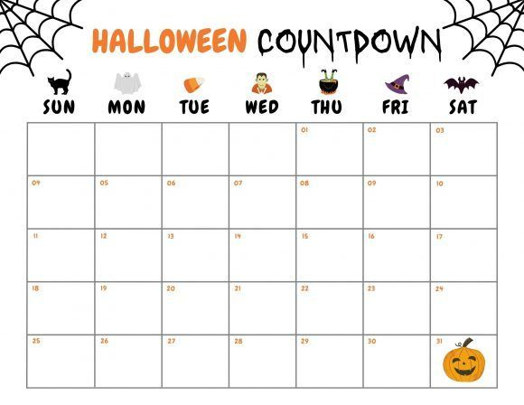 Download This Free Halloween Printable Countdown Calendar