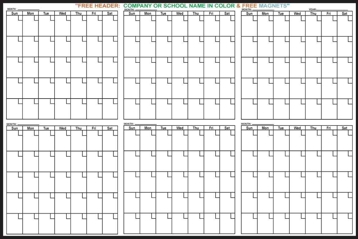 Exceptional 6 Month Calendar Page Free Printable 1