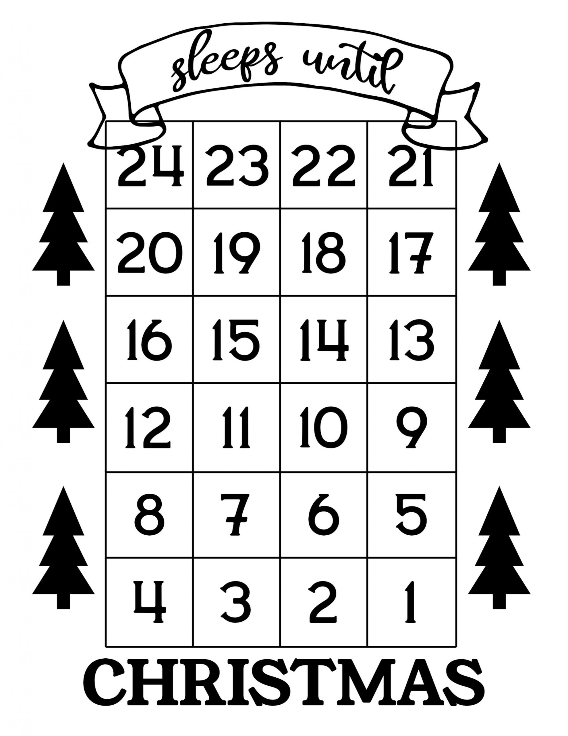 exceptional printable countdown to christmas 2020 in 2020 1